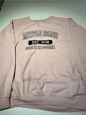 Jerzees Light Pink Myrtle Beach Crewneck Sweatshirt